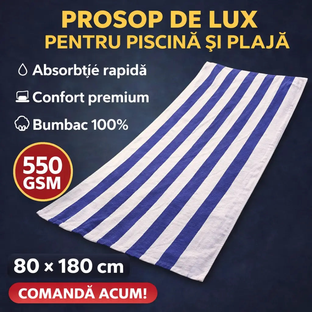 Prosop Piscină Mare 80×180 cm