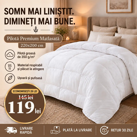Pilota Premium matlasată 220x200 cm